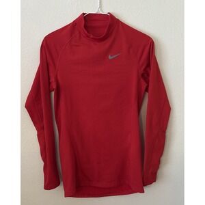 Nike Dri-FIT Compression Long Sleeve Athletic Shirt Red‎ Ladies Small